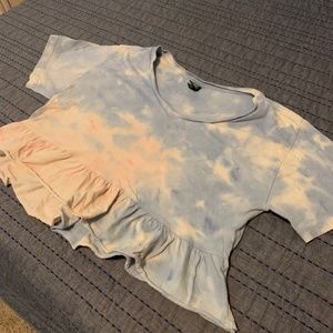 Tie die crop tshirt